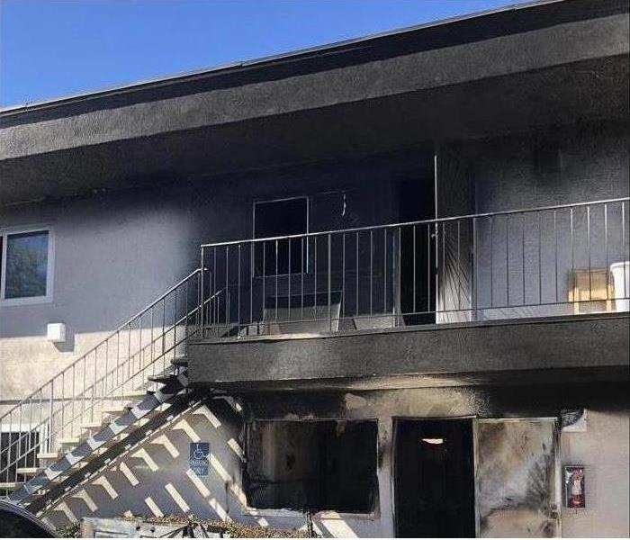 Santee Apartment complex catches on fire and needs SERVPRO Lakeside technicians fire and smoke restoration and remediation