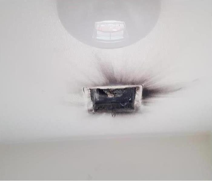 Smoke damage in vents in San Diego Santee Lakeside home